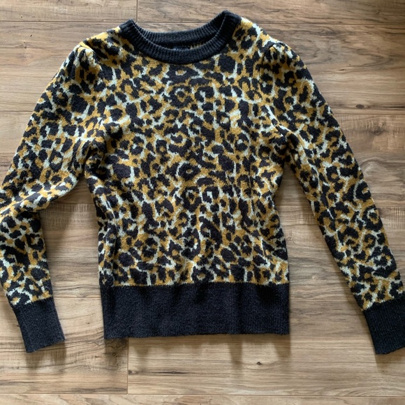 Who What Wear Leopard Print Sweater L - Picture 2 of 5